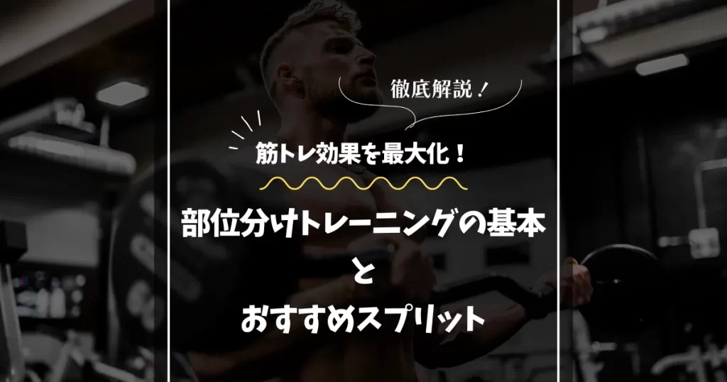 部位分けトレーニングスプリット